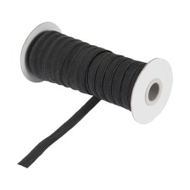 MECCANIXITY Elastic Sewing Bands 1/2 Inch Wide 20 Yards Black Knit High Elasticity Stretch Elastic Bands Cord for Sewing, Wigs, Waistband, Pants, DIY Crafts