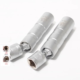 VOBOR Spark Plug Wrench 14 mm 16 mm Pack of 2 Universal Flexible Spark Plug Wrench Magnetic Spark Plug Socket Wrench Remover Installer Tool