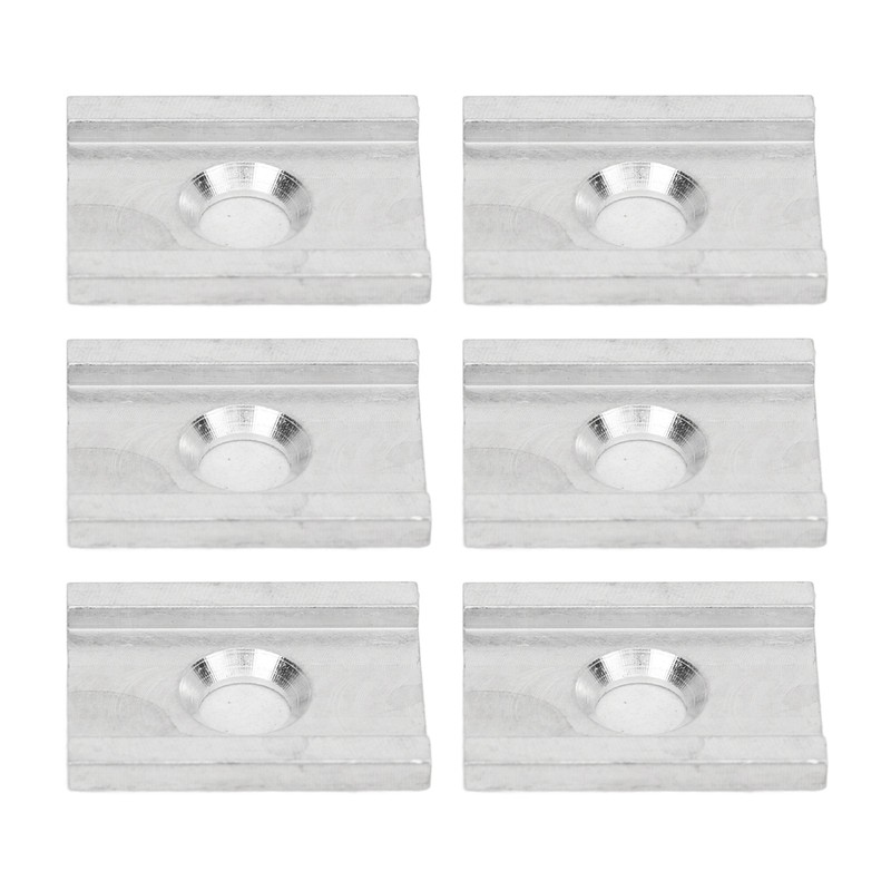 6PCS Aluminum Kayak Adapter Anodized Tight Connection Track Adapter Plates