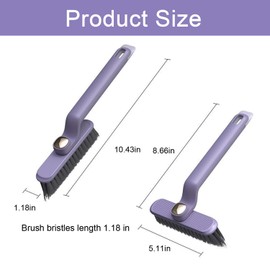WUBAYI 2 PCS Multi-Function Rotating Crevice Cleaning Brush，360°Rotating Cleaning Brush，Bathroom Cleaning Brush，Hard Gap Cleaning Brush for Window Bathroom Kitchen