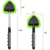 JPJCOOY Extendable Handle Car Window Cleaner with 4 Reusable Cloth