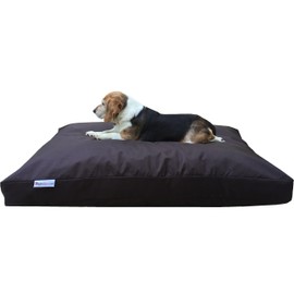 Dogbed4less Memory Foam Dog Bed for Medium to Large Dogs with Orthopedic Comfort, Waterproof Liner and Heavy Duty Nylon Cover 47X29 Pillow, Seal Brown