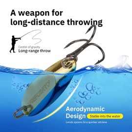 THKFISH Fishing Lures Fishing Spoons Lures Trout Lures for Trout pike bass Crappie Walleye Color B 3.5g(1/8oz) 5pcs