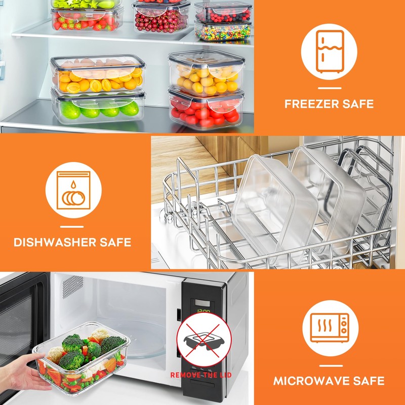 52 PCS Food Storage Containers with Lids Airtight (26 Containers