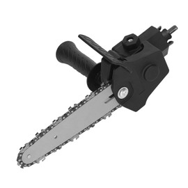 6 Inch Electric Chain Saw Drill Attachment, Electric Drill Chainsaw Adapter, Stainless Steel Saw Conversion Head Adapter with Plastic Handle, for 6-13mm Three Jaw Collet Drill (For 6in Electric Drill)