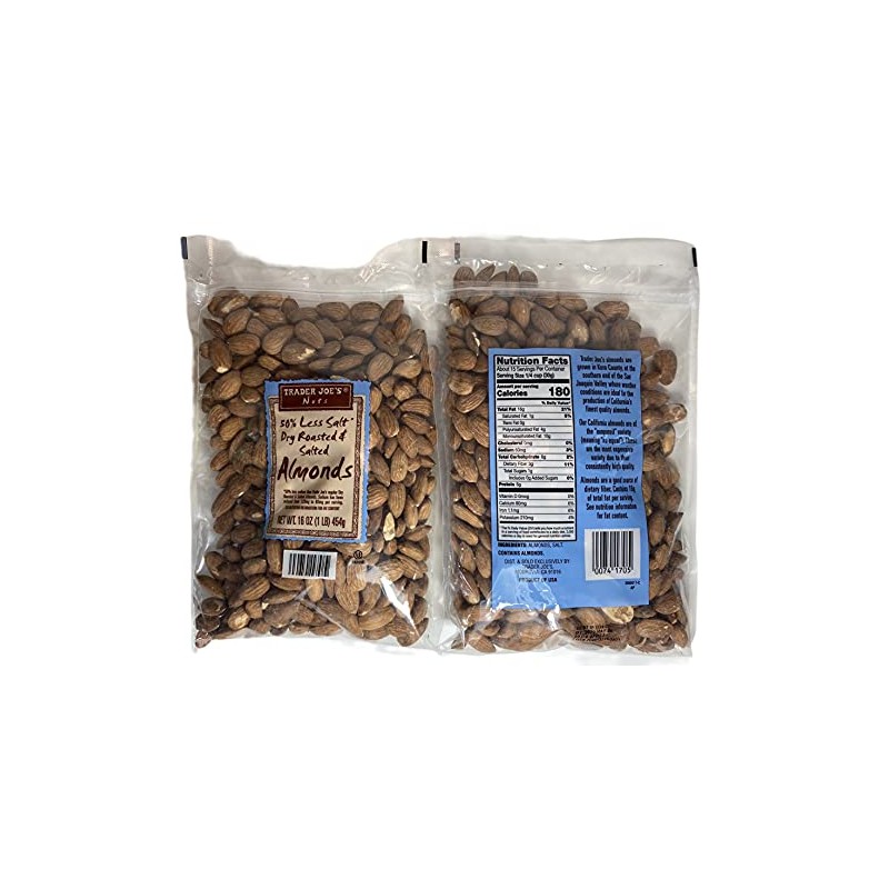 Trader Joe's Dry Roasted and Salted Almonds w 50% less