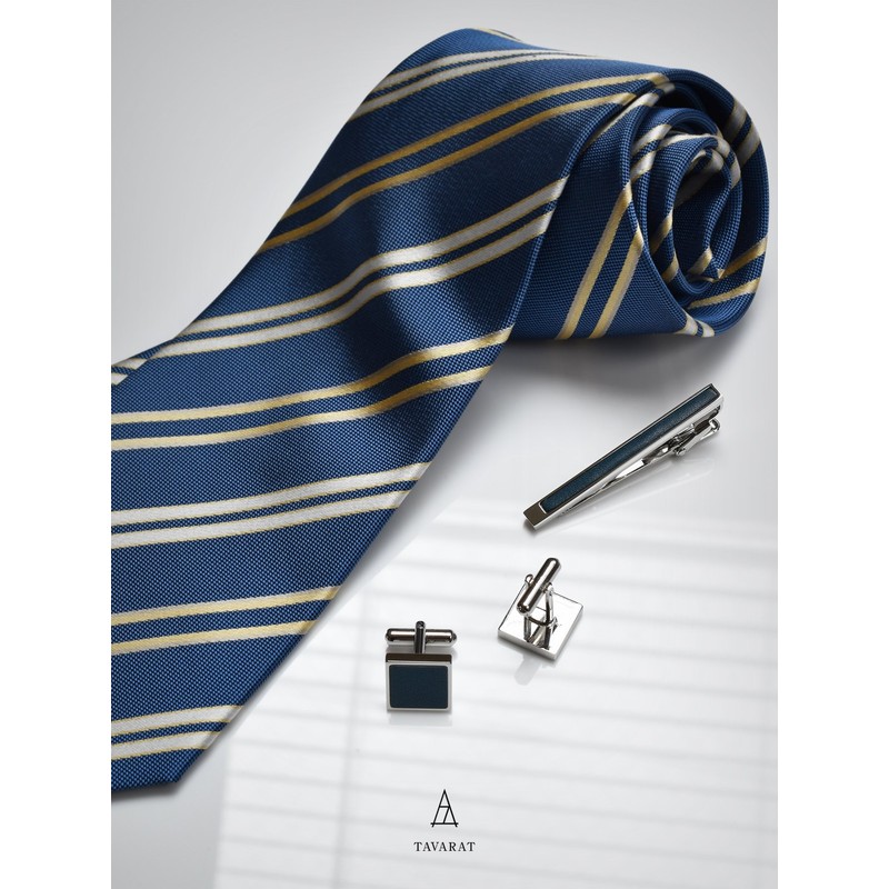 Tavarat Tps-003R Men's Tie Clip, Made in Japan, Genuine Leather,