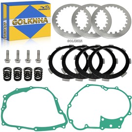 GOLKNHA Clutch Kit & Cover Gasket Compatible with ATC200 ATC200E ATC200M ATC200S 1981-1986 ATC185 ATC185S 1980-1983 OEM#22201-166-000 22311-107-000