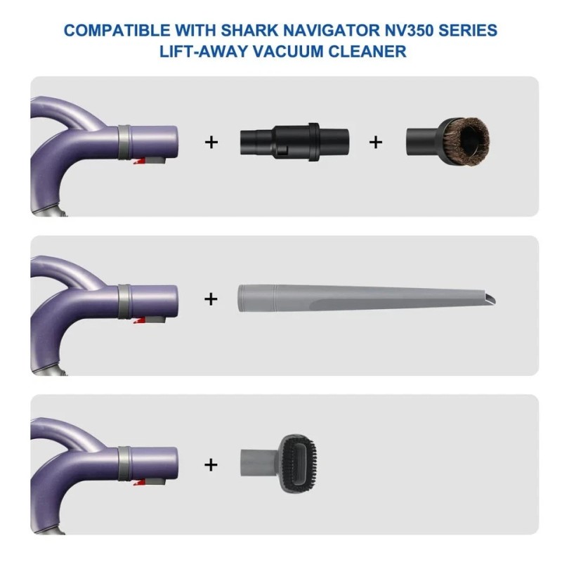 Shark Navigator & Rotator Vacuum Attachments: Crevice Tool & Brushes