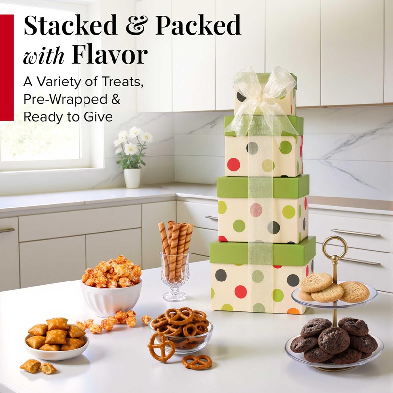 Broadway Basketeers Gift Basket Tower | Gourmet Food Gift Basket