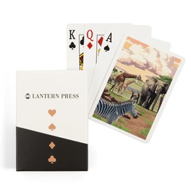 Lantern Press African Safari (52 Playing Cards, Poker Size Card Deck with Jokers)