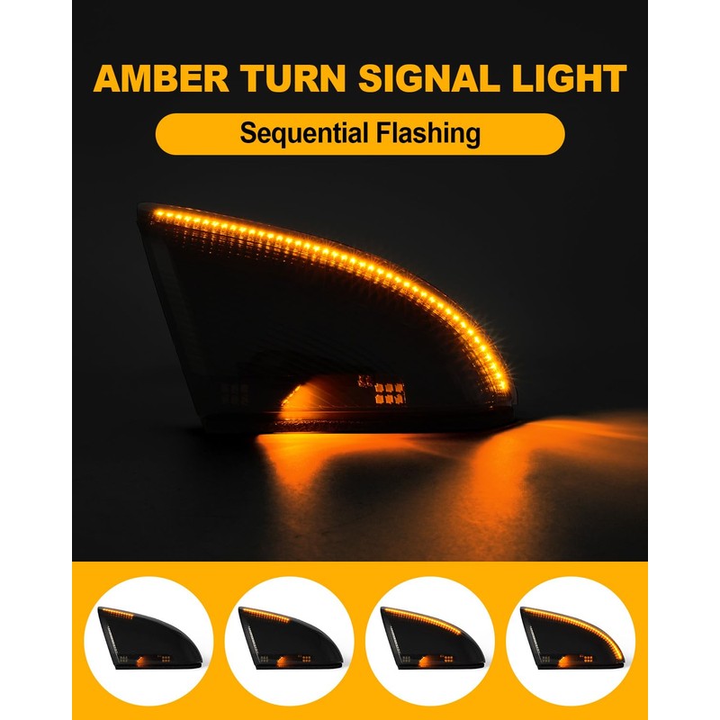 NEIFILES LED Side Mirror Puddle Light Sequential Turn Signal Lights