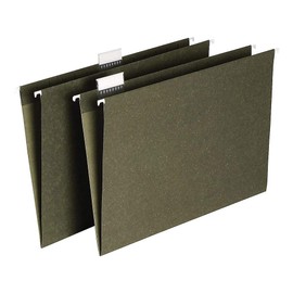 Staples 116830 Hanging File Folders 5-Tab Legal Size Standard Green 25/Bx (116830)