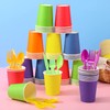LATERN 60Pcs Disposable Paper Cups, 250ml Multicolor Drinking Cups DIY