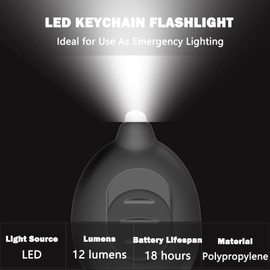 Daemson Mini LED Keychain Flashlight, Ultra Bright Micro Pocket Light, Small White Light Keychain Flashlight, Emergency LED Key Ring Flashlight, Batteries Included (12PCS)