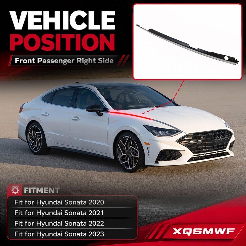 XQSMWF Front Passenger Right Side Chrome Fender Garnish Molding Trim