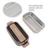 Bento Lunch Box 316 Stainless Steel 700ml Capacity Leakproof Microwave