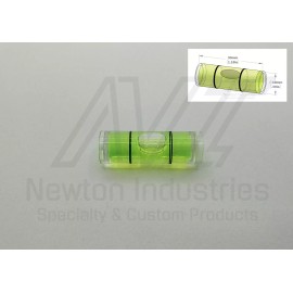 Unbranded 5pcs Acrylic Ø10x30mm Bubble Spirit Level Vial YlwGreen Sens: 38'/2mm 11.05mm/m