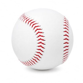 Plain White PU Baseball – Unbranded Synthetic Leather Baseball with Red Stitching – Regulation Size Autograph Ball, Display Ball, Personalisation & Printing Blank