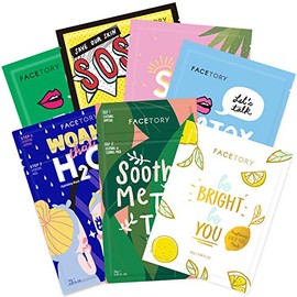 FACETORY K Beauty Face Mask Skin Care - BEST OF 7 COLLECTION Sheet Mask Set | Natural Premium Korean Face Mask For All Skin Types - No Sulfates No Par
