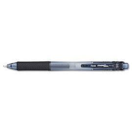 Pentel BLN105A EnerGel-X Retractable Roller Gel Pen, .5mm, Black Barrel/Ink, Dozen