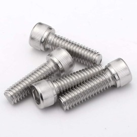 M5-0.8 * 8mm Socket Head Cap Screw, Socket Bolt,304 Stainless Steel,Metric Full Thread Screw,Allen Hex Drive Drive Type, Bright Finish, Machine Thread, Coarse Thread UNC,50 Pcs (M5x8mm)