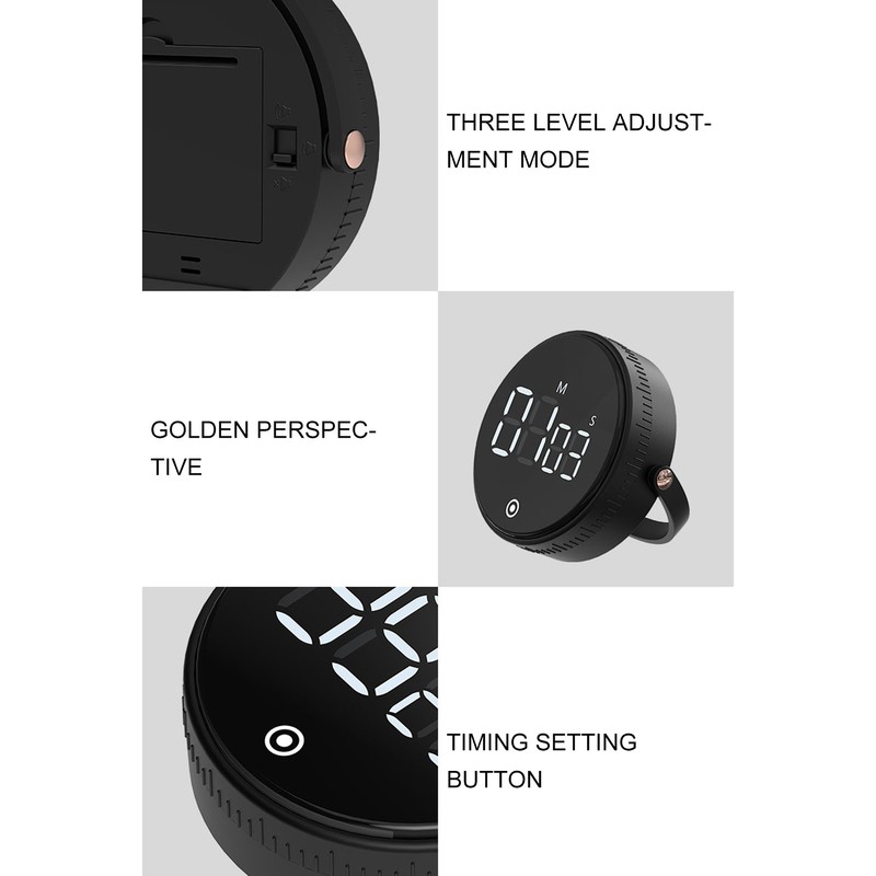 Digital Kitchen Timer Magnetic Large LED Display Kids Classroom Countdown