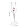 PartyKindom Glasses with Inner Rose Design - Elegant Wine Glasses