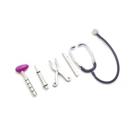 Mllxon Dollhouse Stethoscope Set, Mini Stethoscope Care Tools,1:12 Scale Miniature Doctor Tools