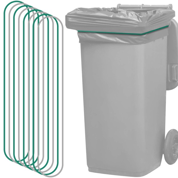 8 bandas elásticas de goma para bolsas de basura para cocina, se adapta a latas de basura de 95 a 96 galones, asegura rápida y fácilmente el revestimiento de basura a la cesta de desechos
