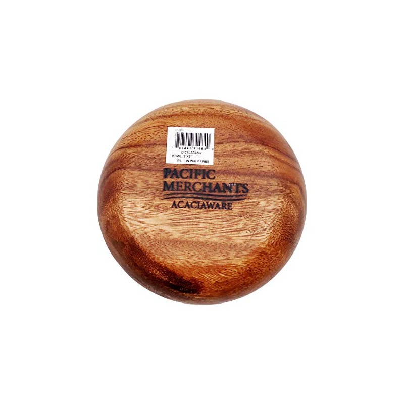Pacific Merchants Acaciaware 6 x 3 Inch Round Calabash Bowl