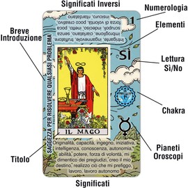 TAROTIKA - Italian Tarot Cards, Learn Tarot Deck Reading Easy and Fast with Reverse Meanings, Yes or No, Horoscopes, Planets and Chakras (German)