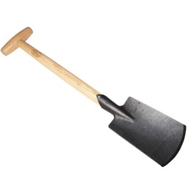 Dewit Perennial Spade – Compact Digging Tool for Tight Spaces | T-Handle | Tempered Boron Steel | Ash Wood | 22.75” Length