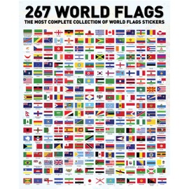 Flags of the World Stickers - Premium Country Flags and Mini Flag Stickers Set, Durable World Flags and Country Stickers, Ideal for Educational, Decorative Purposes, Kids and Adults