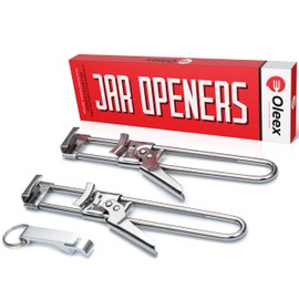 OLEEX YOUR KITCHEN HELPER Oleex Jar Opener for Weak Hands (x2) with Keychain Bottle Cap Opener. Easy Seniors Arthritis, Kids Openers. Gripper Tight Lid Opener, Kitchen Gadgets