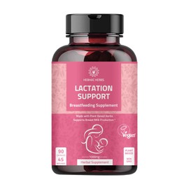 Lactation Support for Increased Breast Milk with Moringa, Shatavari, Fennel and Milk Thistle Extract. Breastfeeding Supplement Support Breast Milk Production Without Fenugreek 90 Capsules