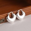 ASH'S CHOICE Sterling Silver 925 Large Hoop Earrings Oval Drop