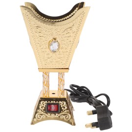 Sewroro Electric Incense Burner Metal Bakhoor Burner Golden Burner Holder Desktop Censer Burner for Yoga Spa Aromatherapy Office Home Decor, 18X9.8CM (5R1P1439IJ4B9XT16G7Z)