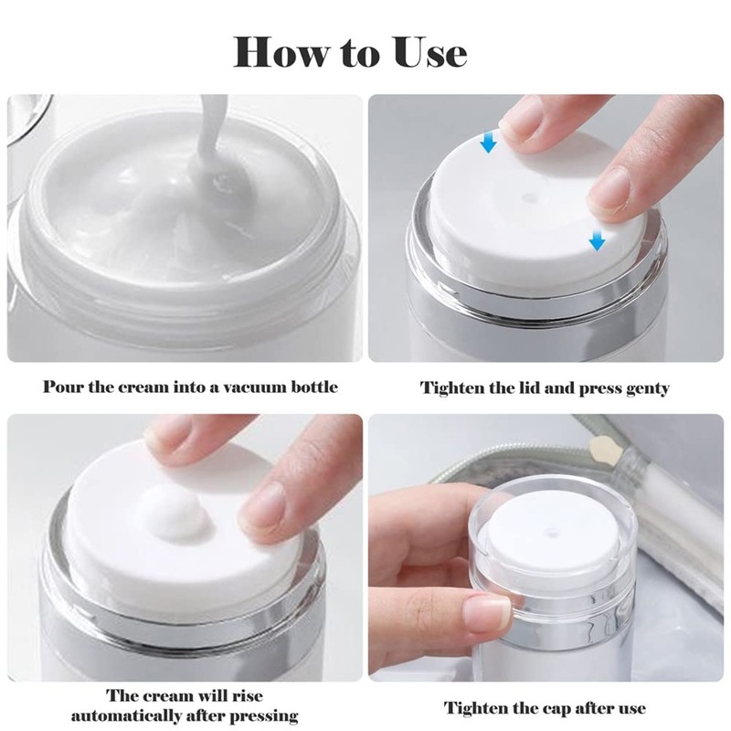 HOTUT Airless Pump Dispenser, 1 Piece 15 ml Cream Pump
