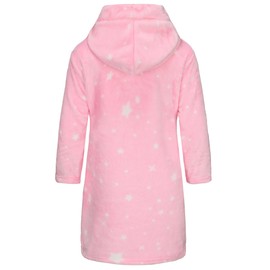 FunnyPaja Girls Soft Fleece Robes Plush Hooded Bathrobes Sleepwear for Kids 2-16 Years Pink Stars 7-8 Years