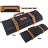 WELKINLAND 14-Pockets Knife Roll, Waxed Canvas Leather Knife Roll, Knifes