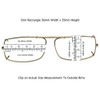Slim Rectangle Non Polarized Clip on Sunglasses for Men and