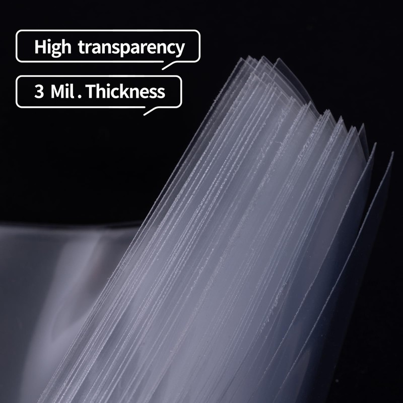 sdroceRyaM 7 inch Vinyl Record Outer Sleeves with Flap Clear