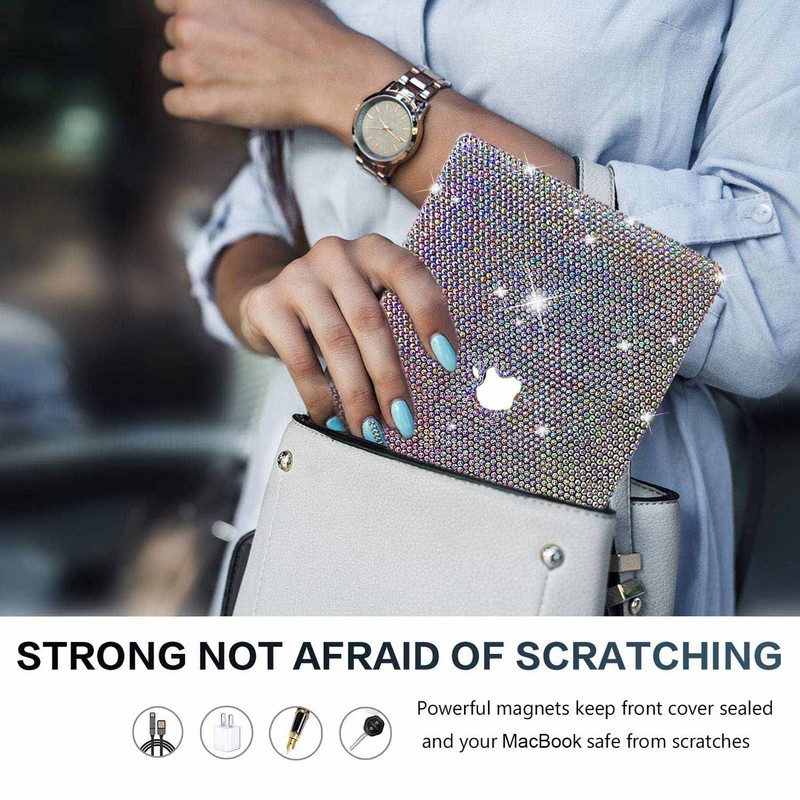 Teazgopx Bling Rhinestone Case for MacBook Pro 16 inch 2024