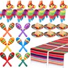 Libima 54 Pcs Mexican Decor Fiesta Decorations Include 12 Mini
