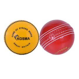 Kosma Cricket Incrediball Practice Balls (2 Pack - Red, Yellow) Real Bounce Enable Players to Develop their playing Skills without the Risk of Injury