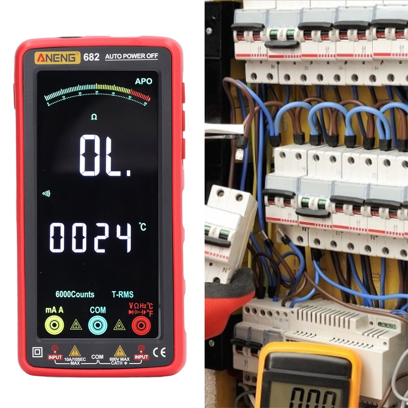 Digital Full Screen Multimeter VA LCD Auto Range Resistance Voltage