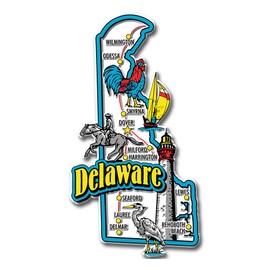 Delaware State Jumbo Map Magnet