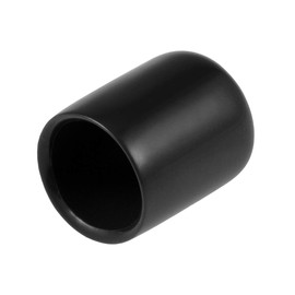 uxcell 80pcs Rubber End Caps 14mm ID Vinyl Round End Cap Cover Screw Thread Protectors Black