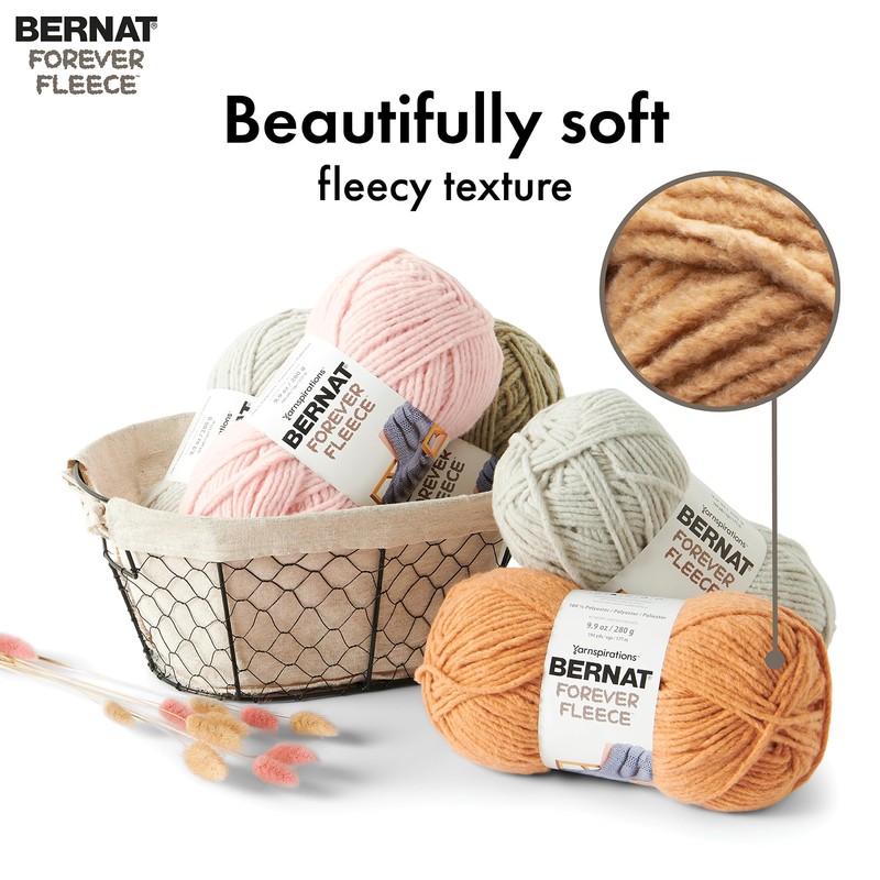 Bernat Forever Fleece - Hilo de menta – 2 paquetes